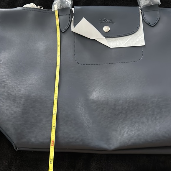 NWT Longchamp Le Pliage City Large Coated Canvas Shopping Bag in Navy - Picture 10 of 11